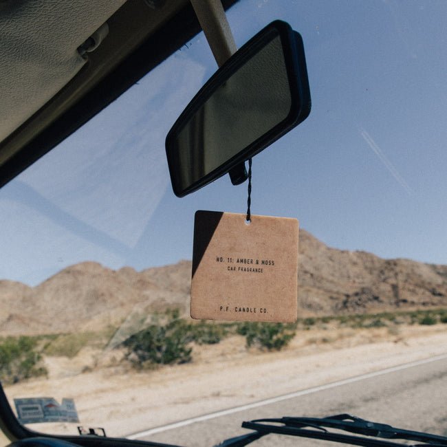P.F. Candle Co. No. 11 Amber & Moss Car Fragrance - in car