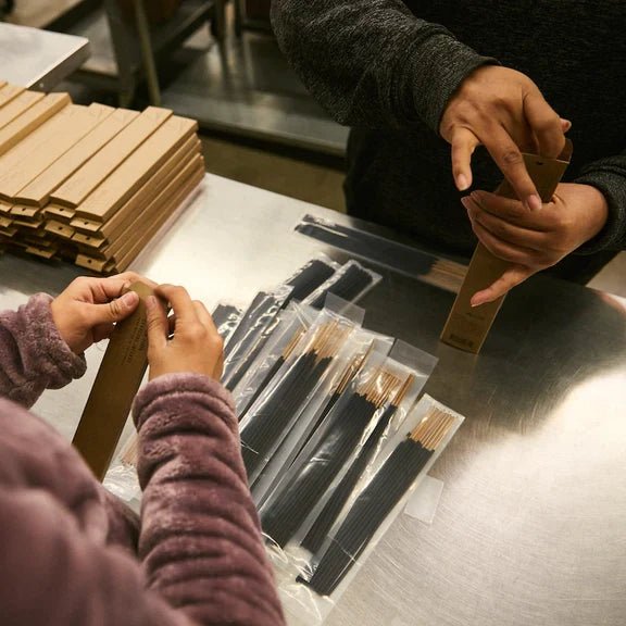 P.F. Candle Co Incense Stick production