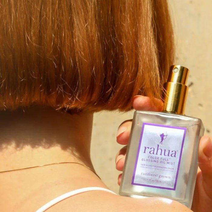 Rahua Color Full Glossing Oil Mist - model with mist
