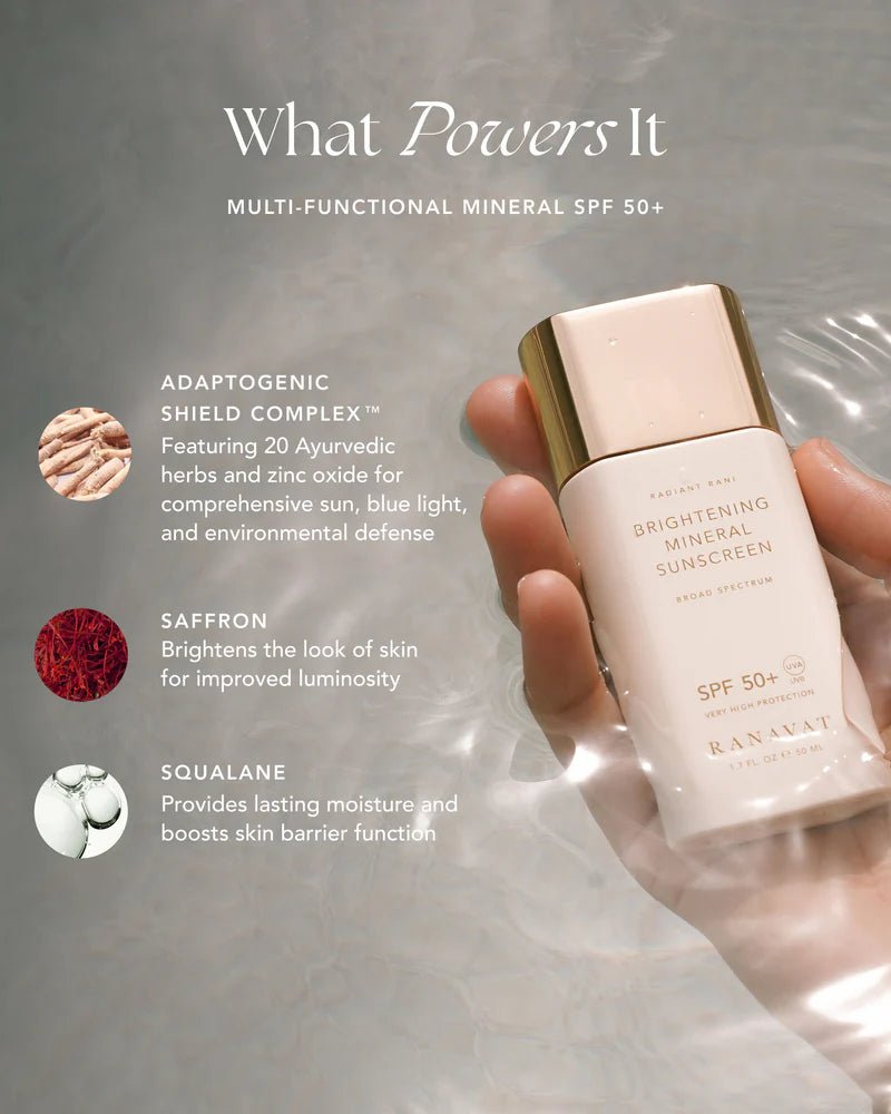 Ranavat Brightening Mineral Sunscreen SPF 50+ - Key Ingredients