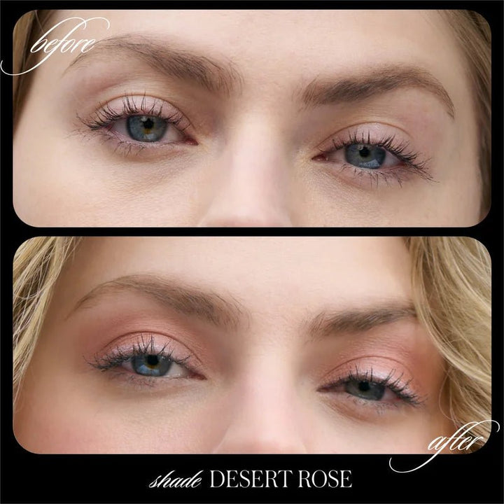 Cashmere Matte Eyelights Desert Rose Before After
