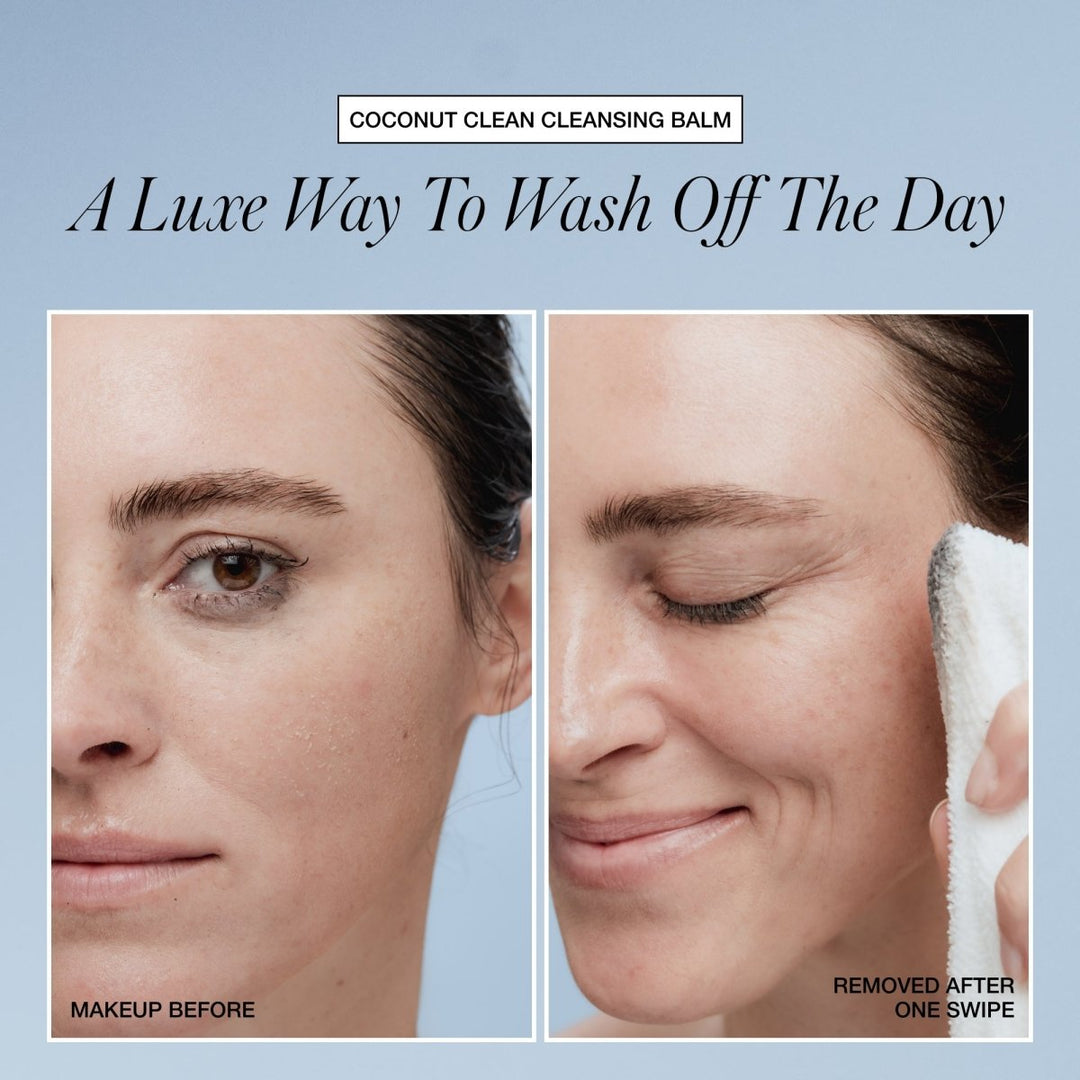 Coconut Clean Cleansing Balm Before After