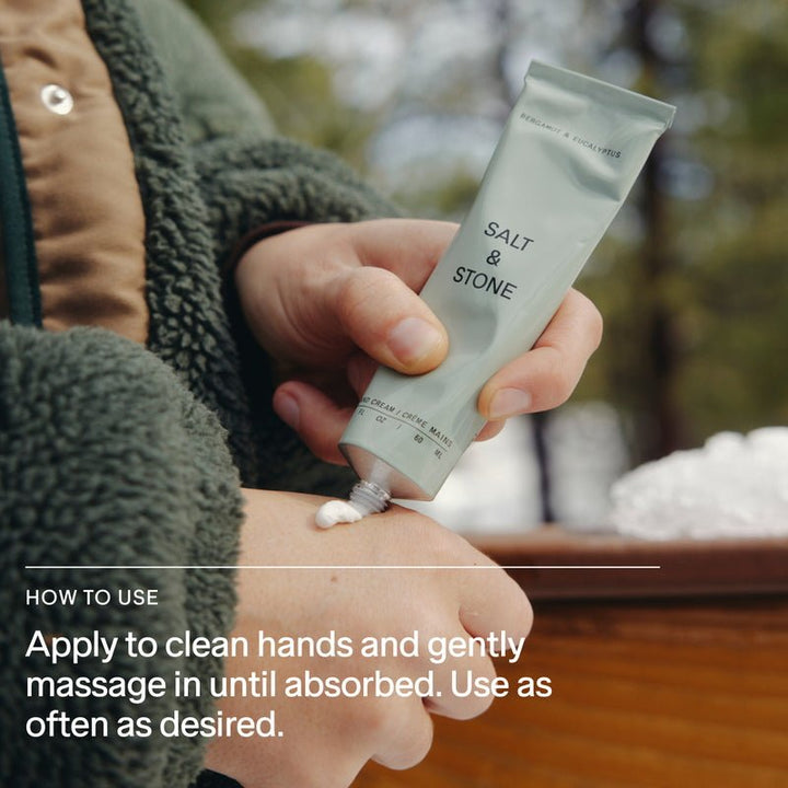 Salt & Stone Hand Cream Black Rose & Oud - How to use