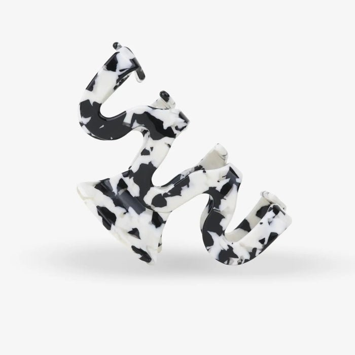 Grand Wave Black Marble Haarklammer Side Picture