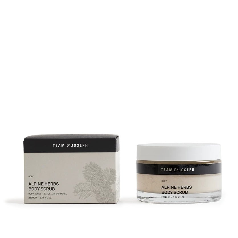 Alpine Herbs Body Scrub mit Verpackung