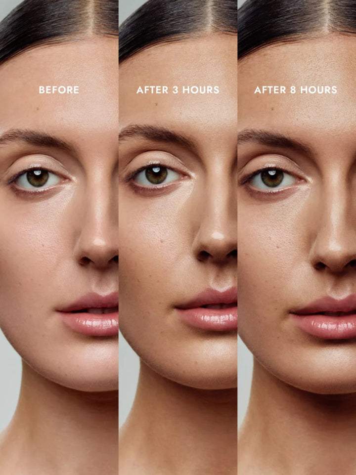 Und Gretel Brun Tanning Drops - Model Vorher und Nachher