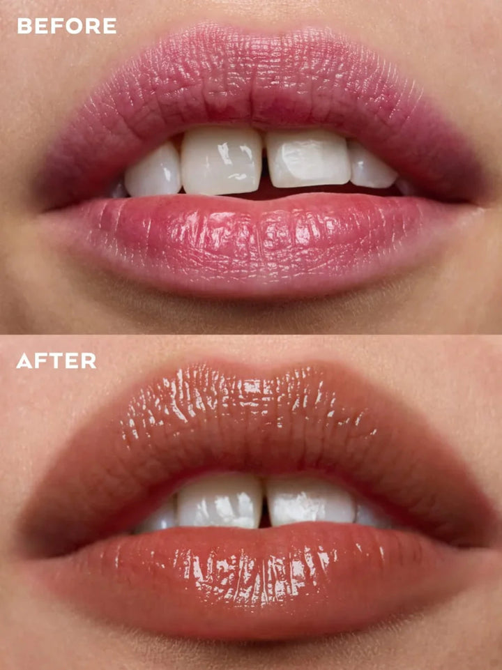 Und Gretel Gliz High-Shine Lip Oil - Choc Glaze 04 Model