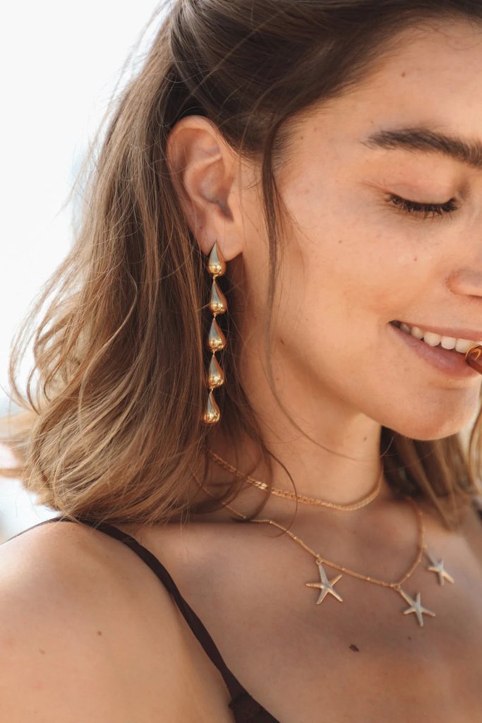 Waekura Camille Earrings - Model Close-up