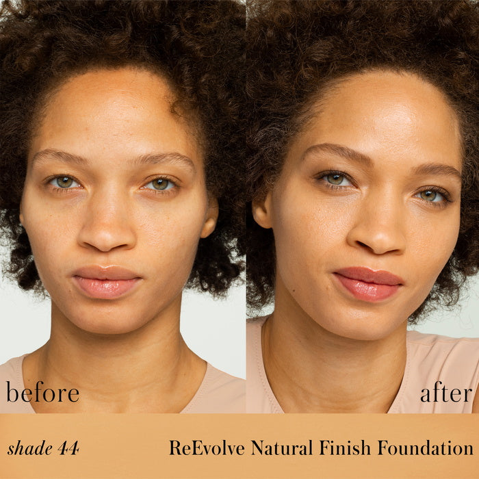 ReEvolve Natural Finish Liquid Foundation 44 before after