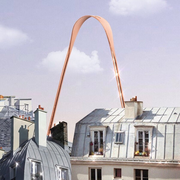 Zungenreiniger über den Dächern von Paris