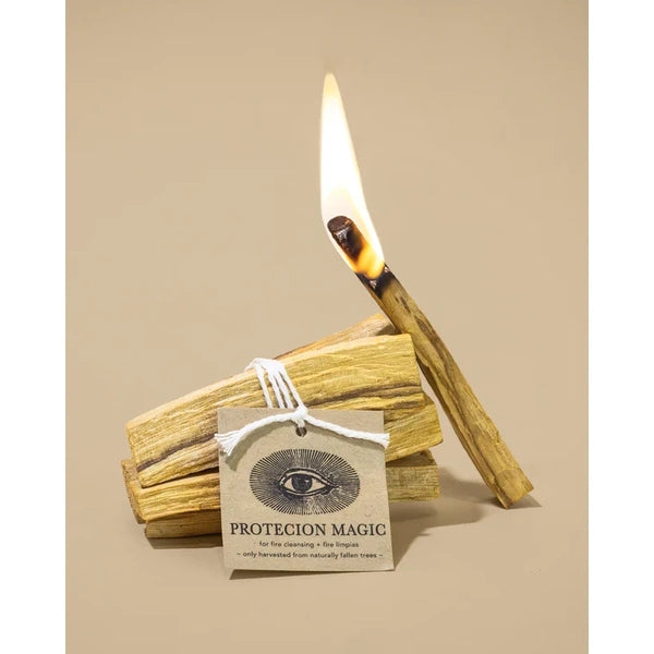 Palo Santo: Sacred Wood Incense lit