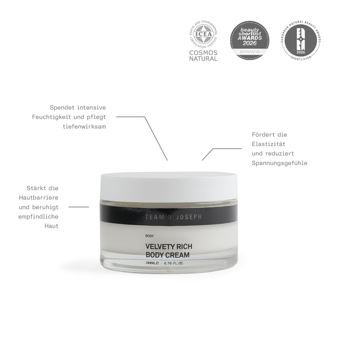 Velvety Rich Body Cream - mehrfach ausgezeichnet