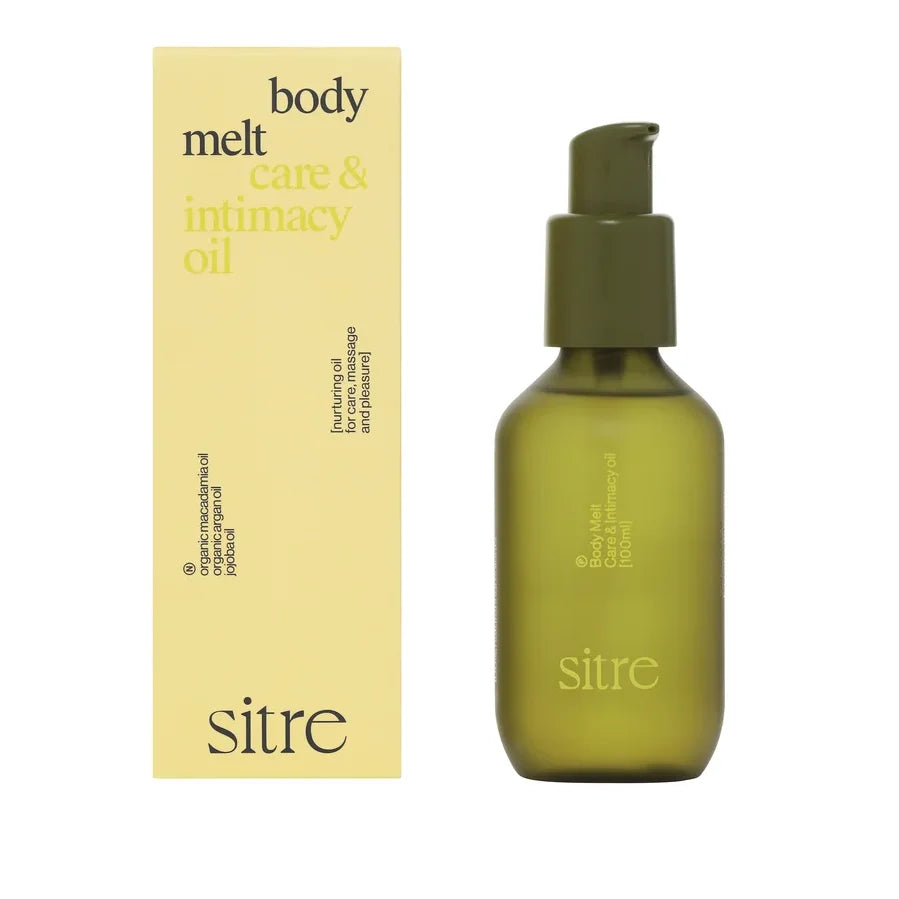 Body Melt Care & Intimacy Oil 100ml von Sitre – natürliches Pflegeöl mit Bio-Macadamia, Jojoba und Arganöl