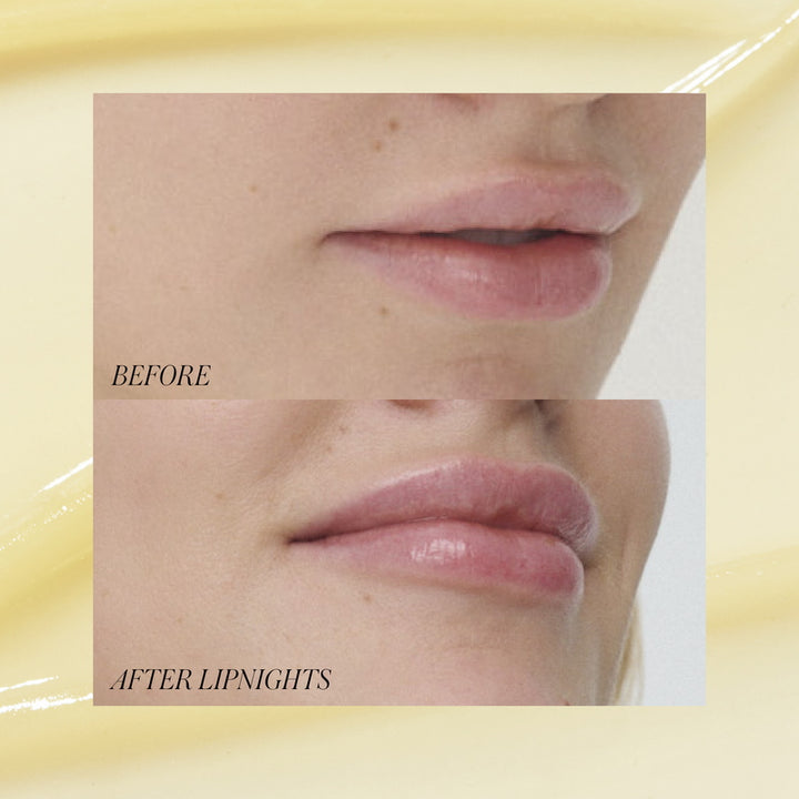 RMS Beauty Lipnights Overnight Lip Mask before after