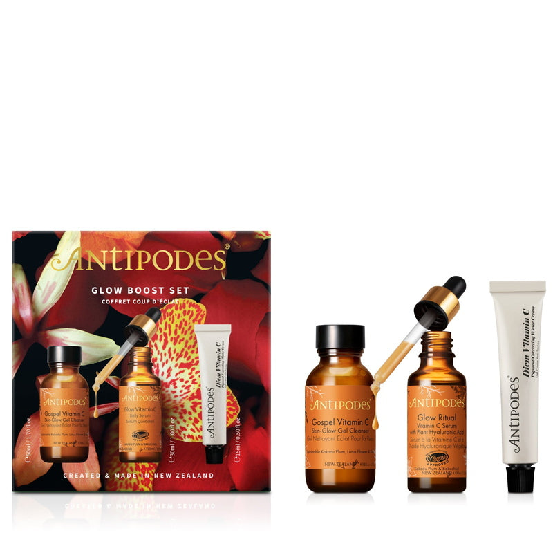 Antipodes Glow Boost Set and Box