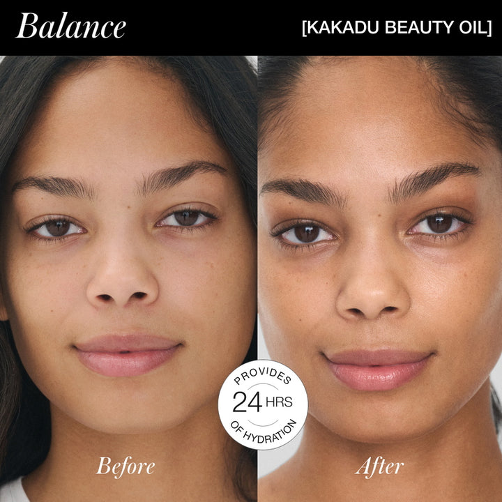 RMS Beauty Kakadu Beauty Oil Modello Prima Dopo