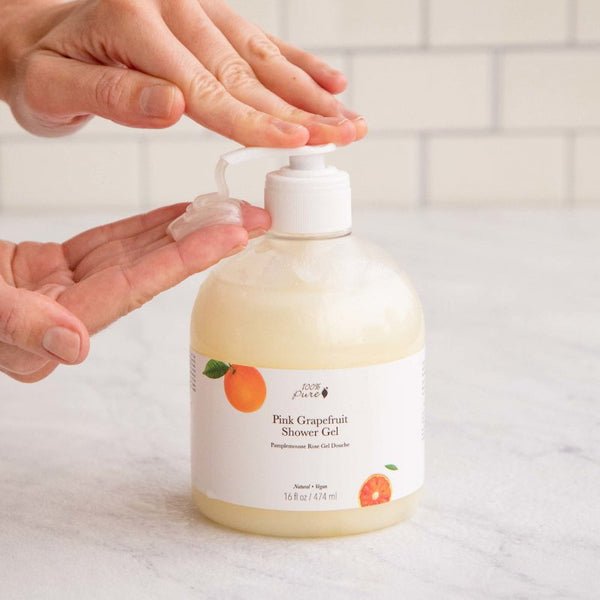100 Percent Pure Pink Grapefruit Shower Gel Textrue