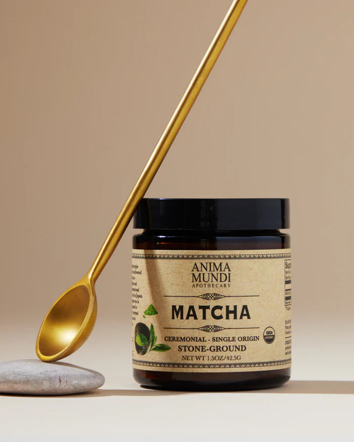 Anima Mundi Matcha Organic + Ceremonial Grade and Brass Spoon