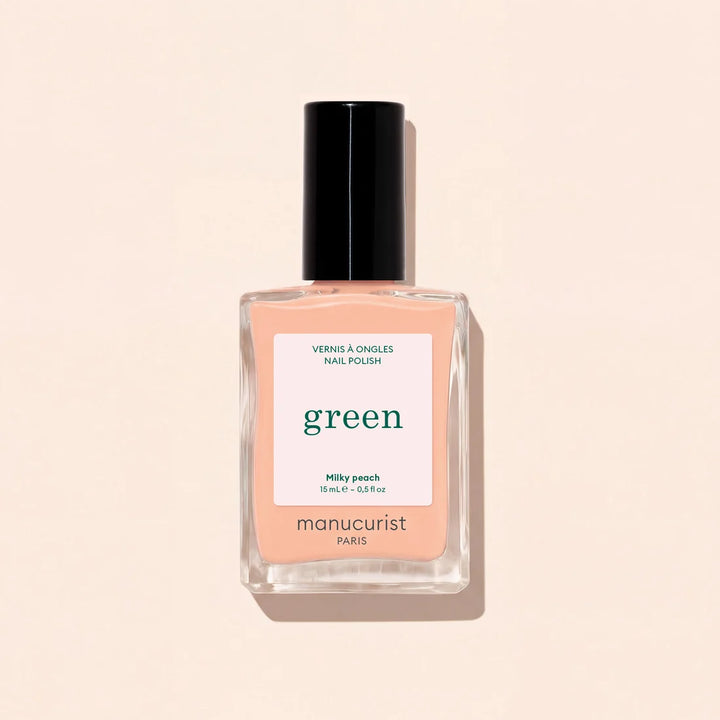 Manucurist Milky Peach pfirsichfarbener Nude Nagellack - aus der Green Reihe