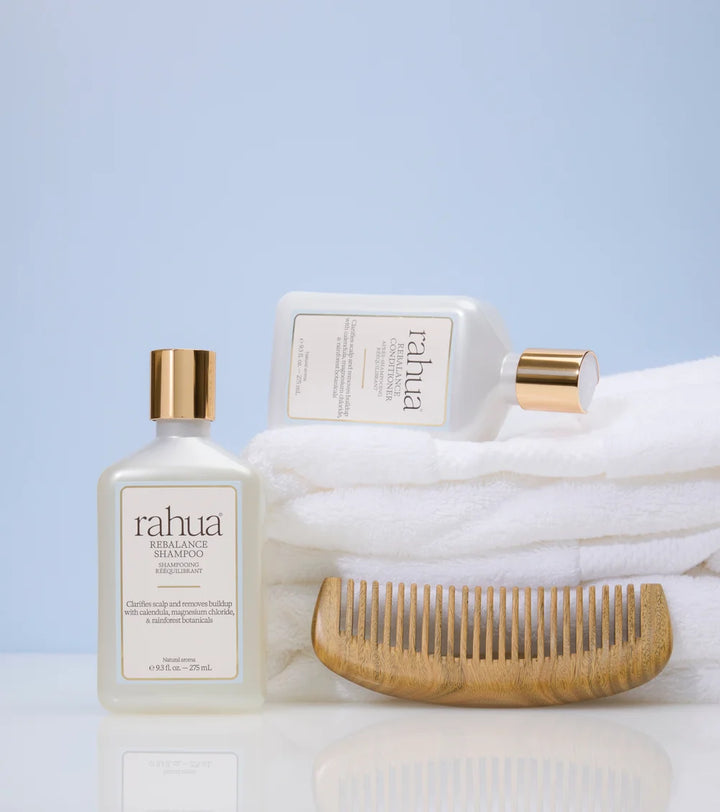 Rahua Rebalance Conditioner mit Rahua-Öl, Sacha Inchi und Calendula und Shampoo
