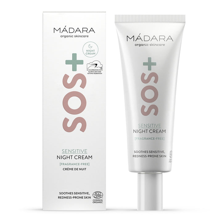 SOS+ Sensitive Night Cream with packaging