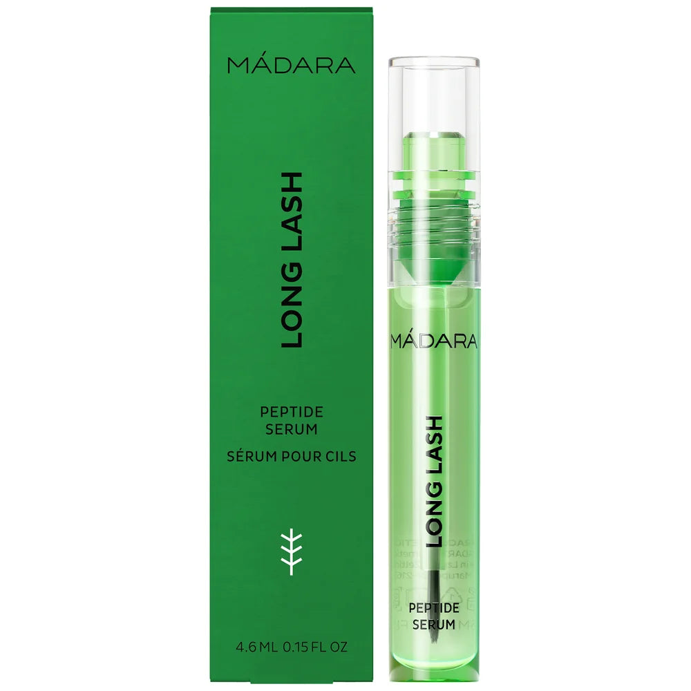MÁDARA Long Lash Peptide Lash Serum 4,6 ml – Peptid-Wimpernserum mit Verpackung