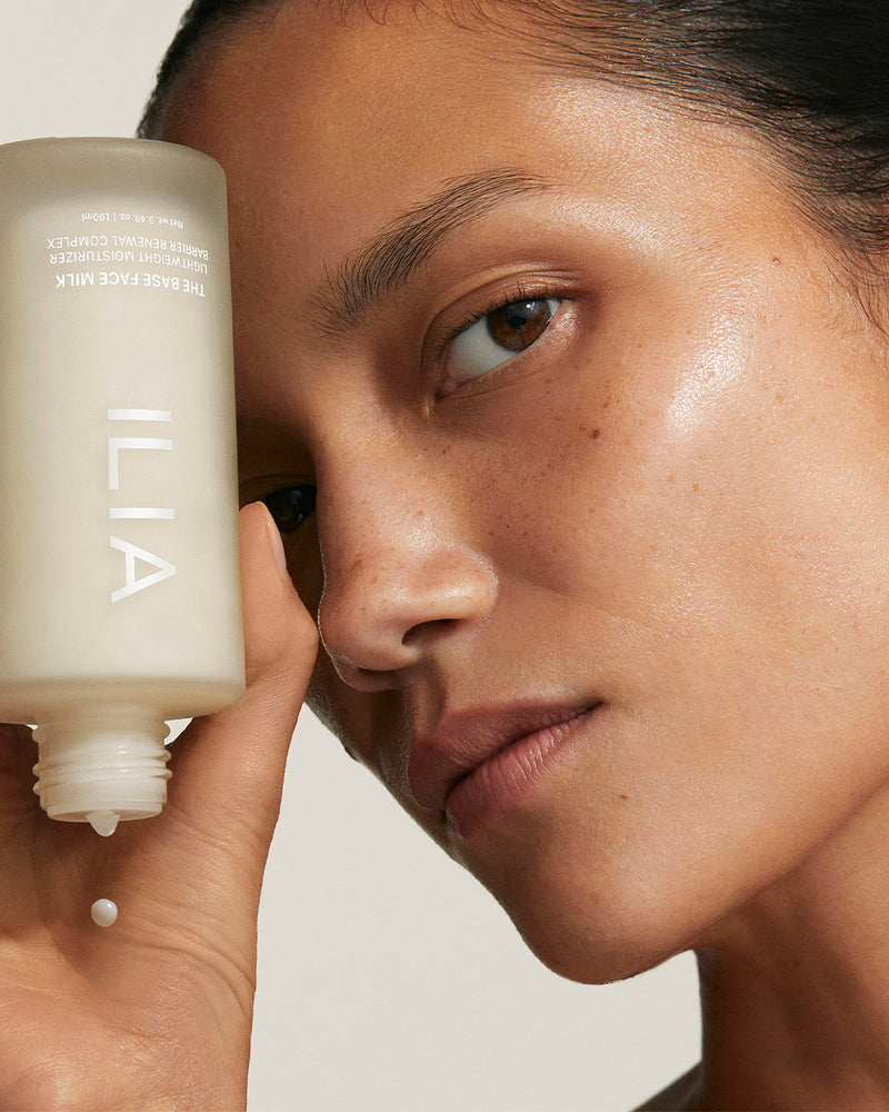 Ilia Beauty The Base Face Milk Model