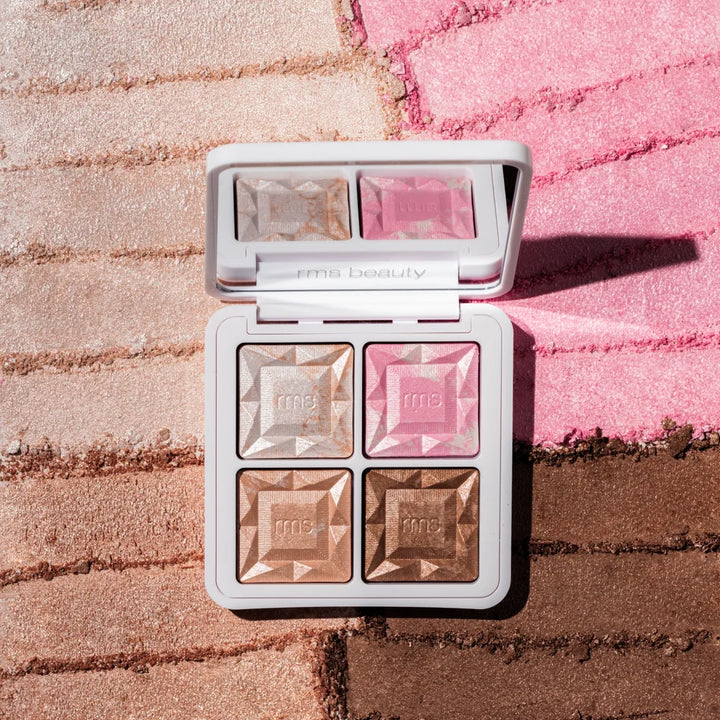 Geöffnete ReDimension Daily Glow Palette mit vier schimmernden Farbtönen
