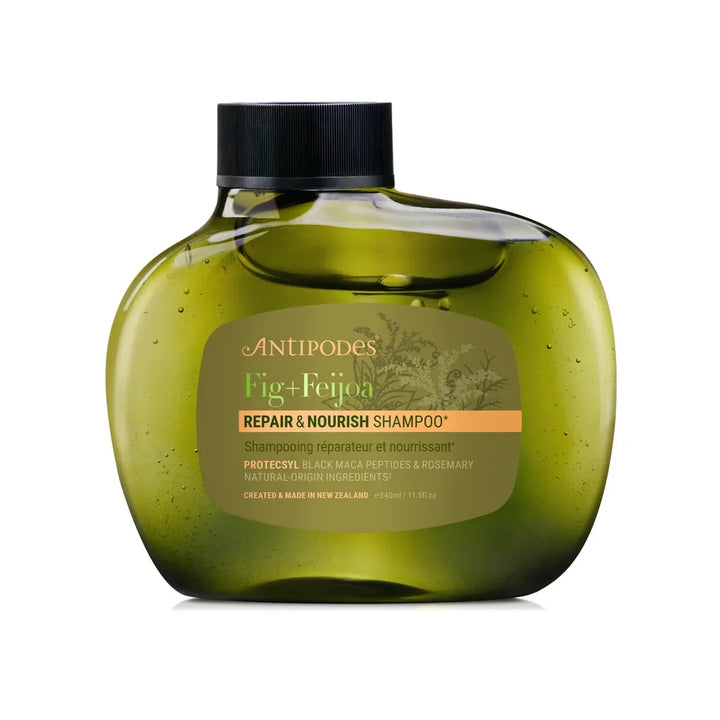 Antipodes Fig + Feijoa Repair & Nourish Shampoo 340 ml in grüner Flasche