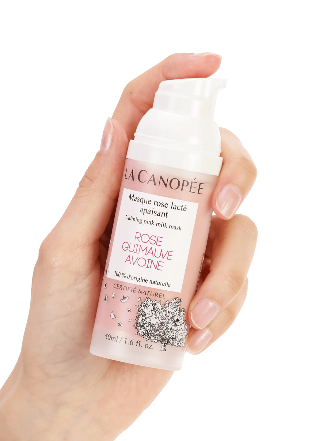 Calming Pink Milk Mask - Close up in Hand