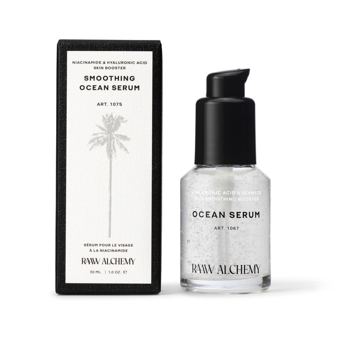 RAAW Alchemy Smoothing Ocean Serum with packaging
