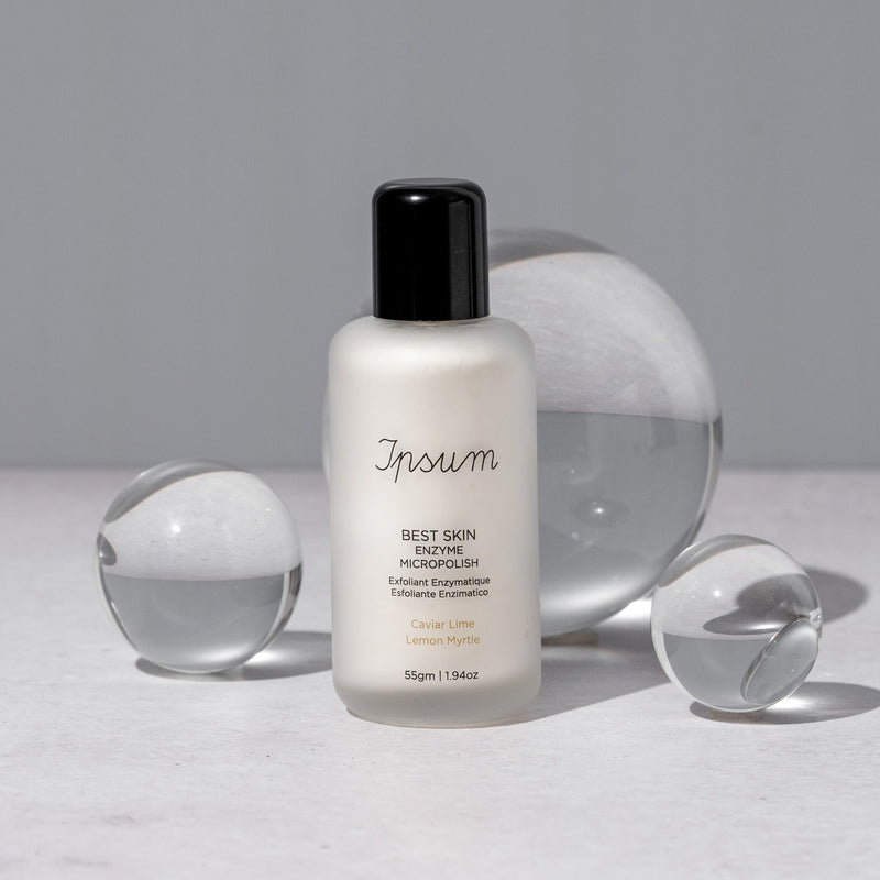 Ipsum Best Skin Enzyme Micropolish - mood with glass