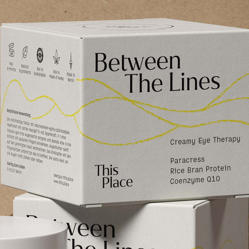This Place Entre líneas: primer plano del embalaje