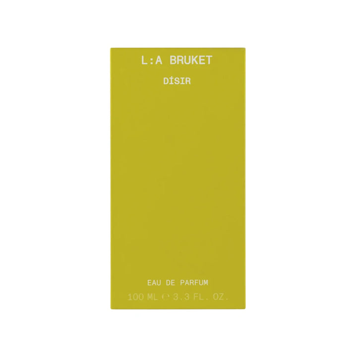 Originalverpackung des L:A Bruket 335 Dísir Eau de Parfum in leuchtendem Gelbgrün