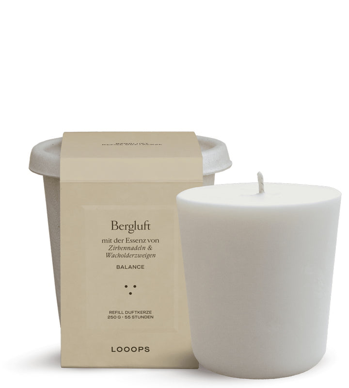 Looops mountain air scented candle refill