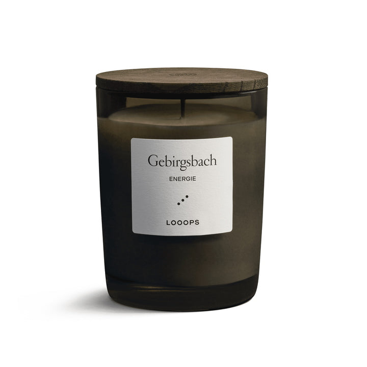 Looops mountain stream scented candle with lid
