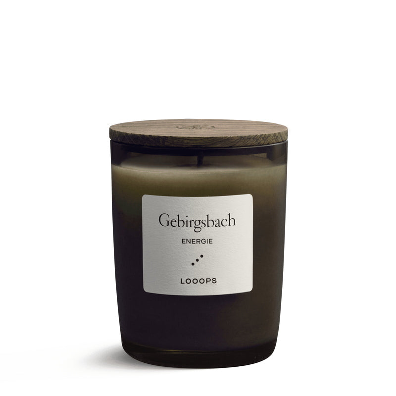 Looops Mountain Stream scented candle with lid 75 g