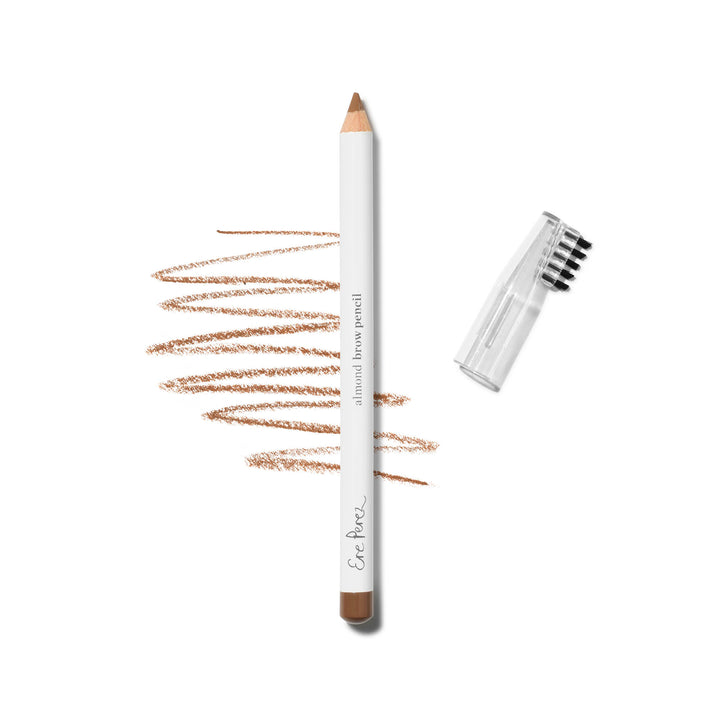 Ere Perez Almond Brow Pencil Polished mit Bürstchen und natürlichen Brauntönen