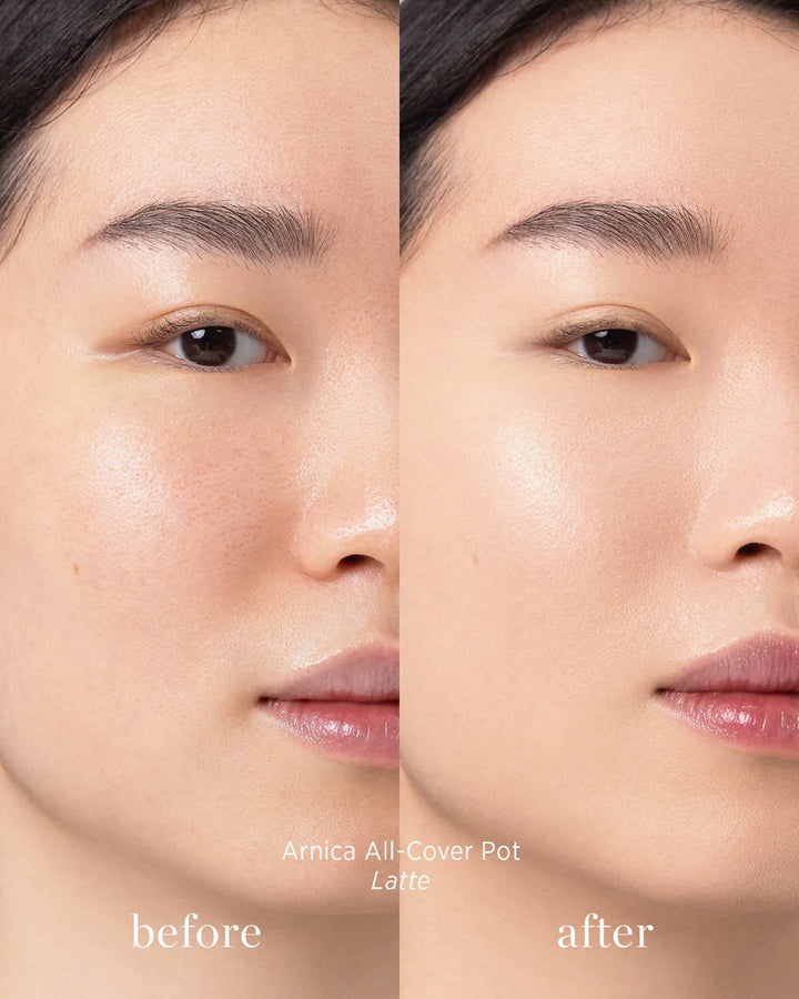 Arnica All-Cover Pot Latte - Before and After