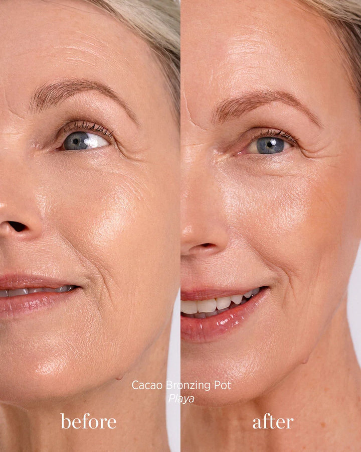 Cacao Bronzing Pot Playa Before After