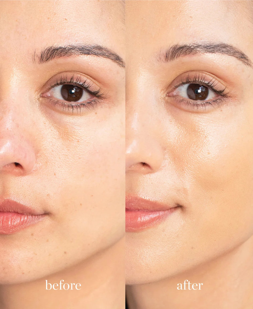 Ere Perez Lychee Crème Corrector Cuatro - im Vorher Nachher Vergleich