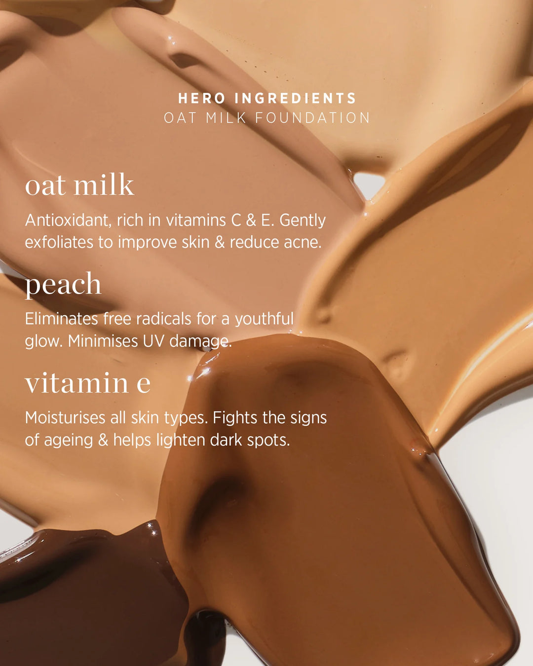 Oat Milk Foundation Mocha - Hero Inhaltsstoffe
