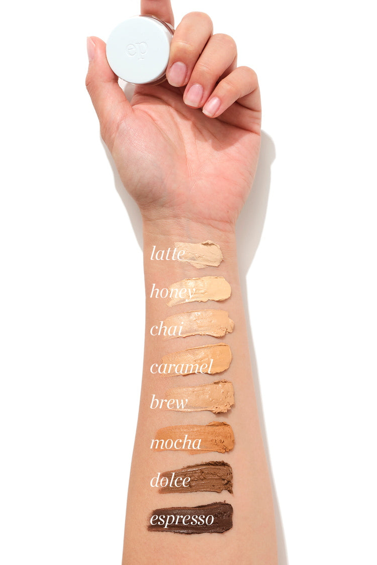 Arnica All-Cover Pot Mocha Arm swatches