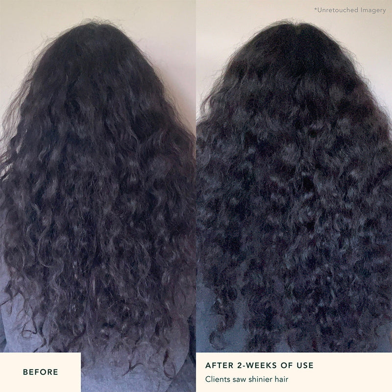 Glossing Hair Masque Before After