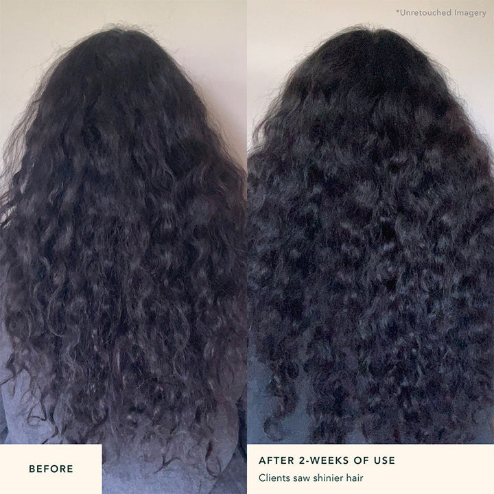 Glossing Hair Masque Before After
