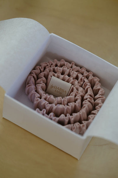 Silk Headband Blush Pink in box