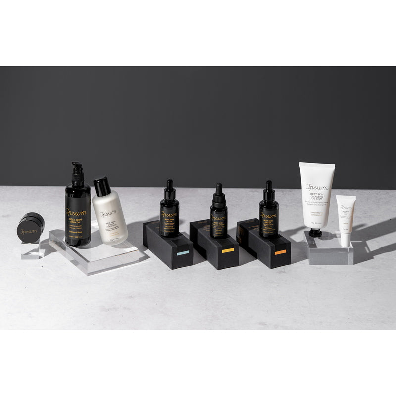 Ipsum Best Skin Face Oil Intense Treatment - group photo of all products