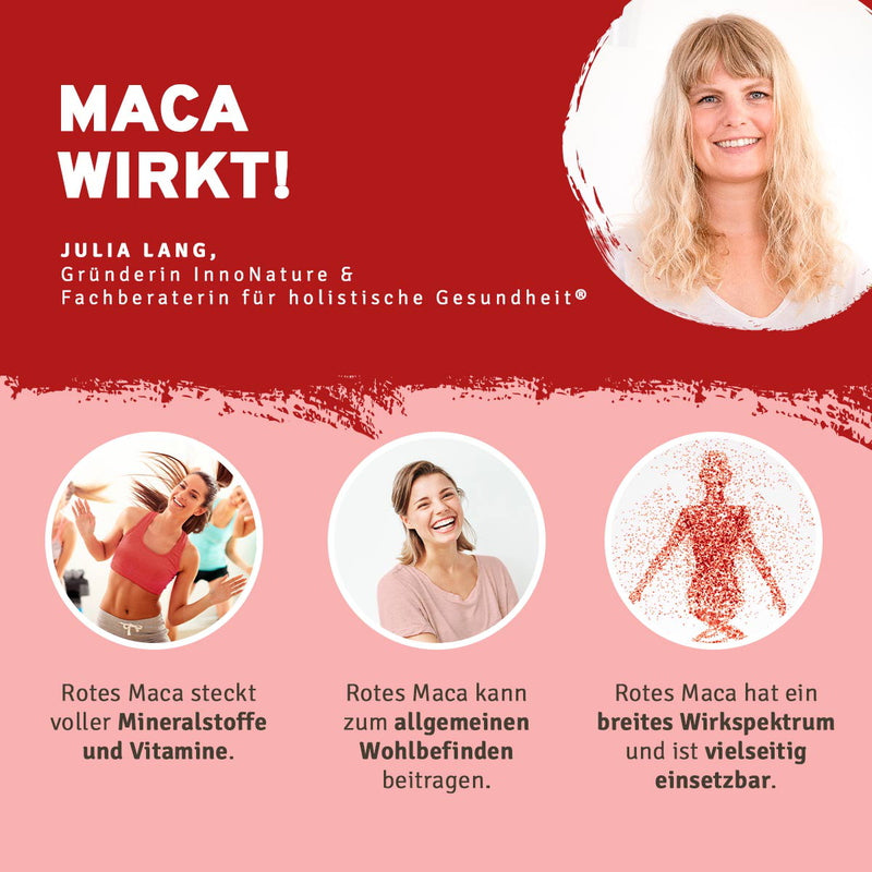 Innonature organic red maca extract drops - effect