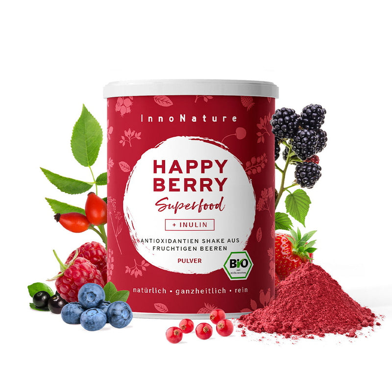 Superalimento en polvo orgánico Happy Berry de Innonature - foto de portada
