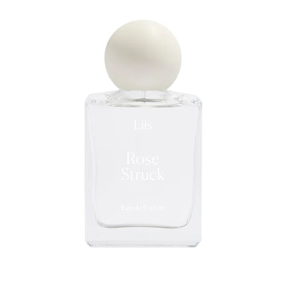 Liis Rose Struck Eau de Parfum Flakon frontal auf weißem Hintergrund